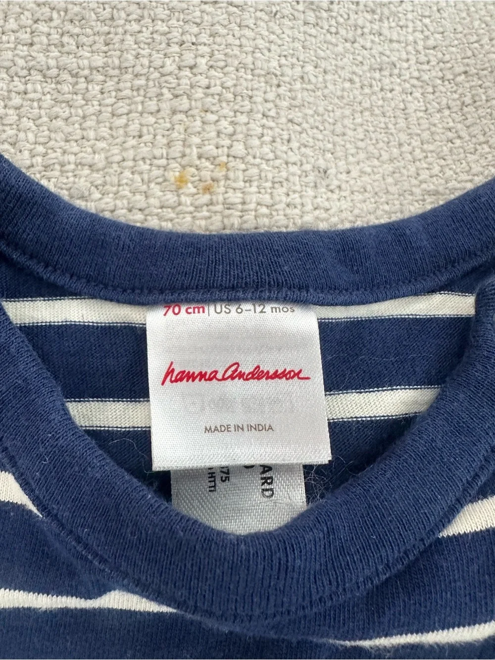 Hanna Andersson Navy Striped Top with Multicolor Floral Skirt Dress